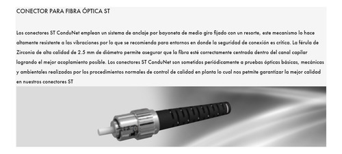 8663100nst Conector F.o. Monomodo St Condunet Paquete 20 Pz