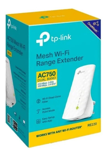 Repetidor Wifi Extensor Ac750 Dual Band Re220 Tplink Nuevo