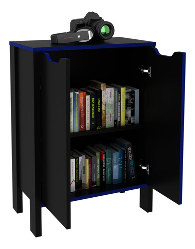 Mueble Armario Linea Gamer Negro/azul Me4164.0002