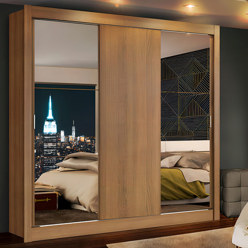 Ropero Closet Madesa Monaco 3 Puertas 2 Espejos M