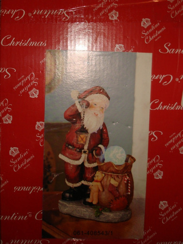 Santa Claus Navidad Fuente Agua Y Luz Cambia Colores #100