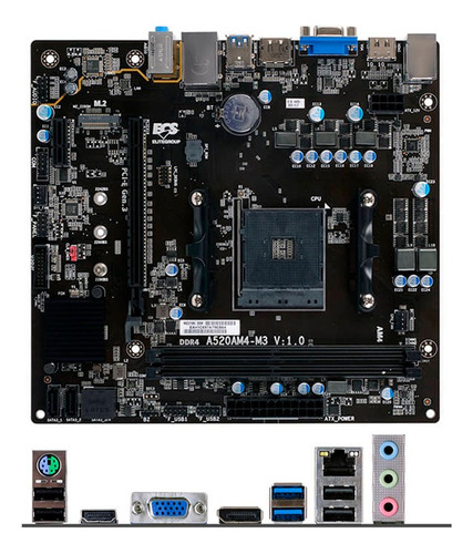 Motherboard Ecs A520am4-m3_m3d, Chipset Amd A520, Socket Am4