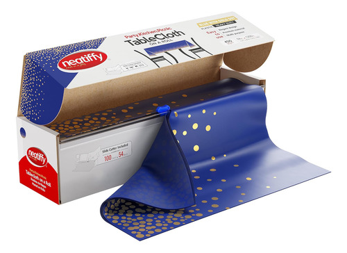 Rollo De Mantel De Plástico Desechable Neatiffy Con Cortador