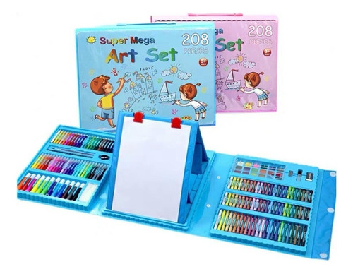 Set De Arte Para Niños 208 Piezas Portátil Crayon Colores