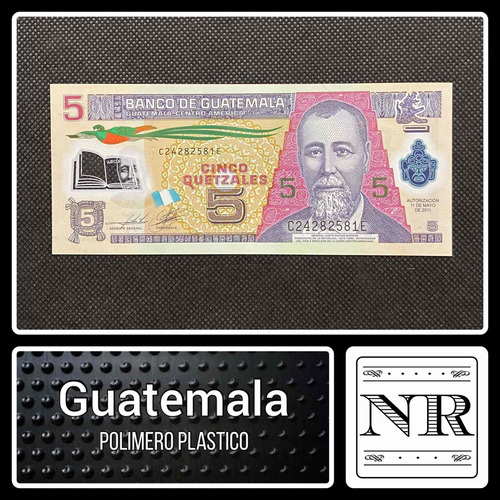 Guatemala - 5 Quetzales - Año 2011 - P #122b - Plástico