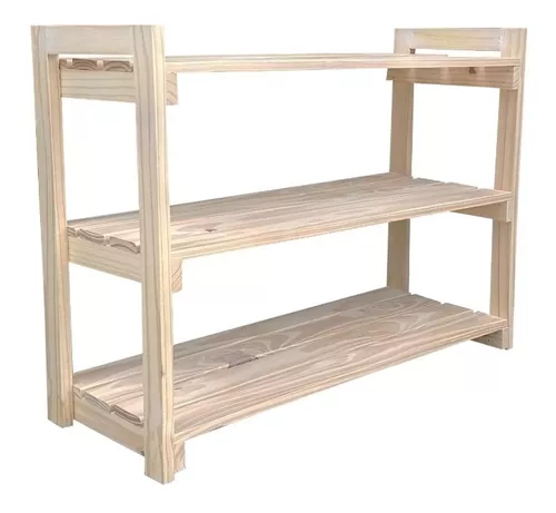 Mueble Organizador De Zapatos De 3 Niveles En Madera Calzado