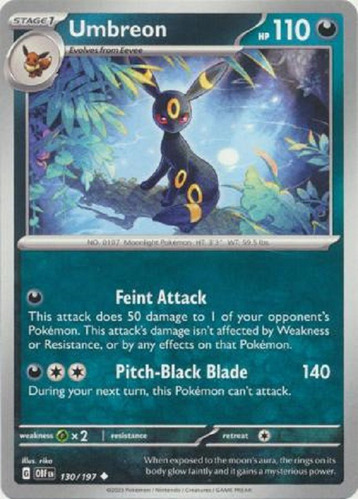 Umbreon 130/197 Poco Comun Pokemon Tcg