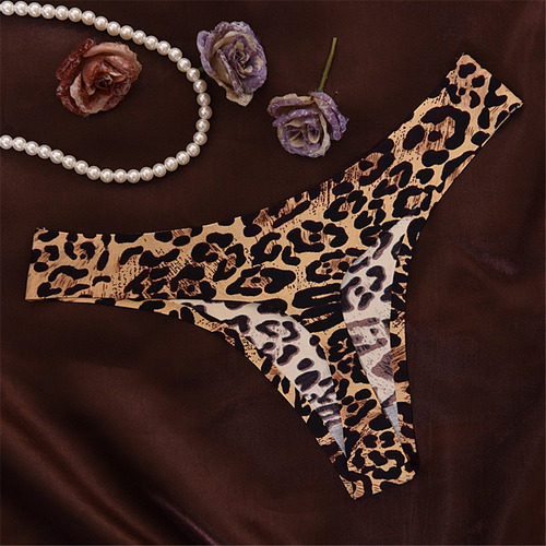 Bragas Con Estampado De Leopardo Para Mujer, Ropa Interior C