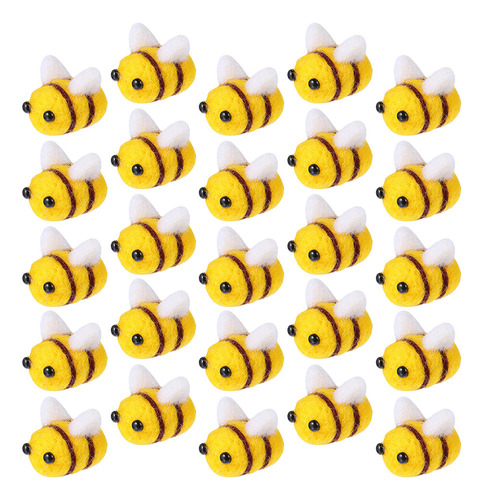 Abeja De Fieltro Con Decoración Floral, 25 Unidades