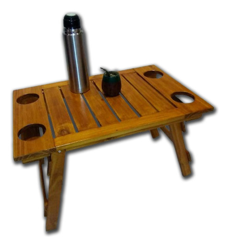 Mesita De Camping Plegable Matera Madera Cervecera Cetol