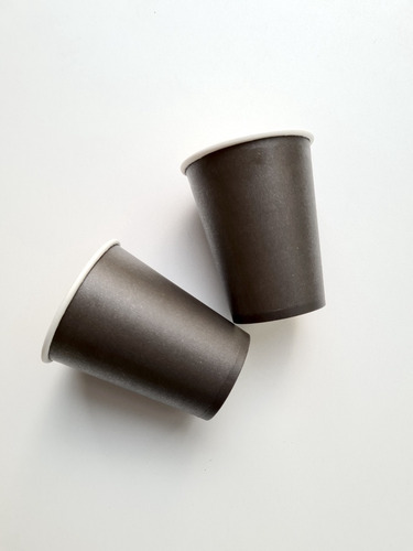 Vaso Polipapel Lisos Negro Cumpleaños X10u Cumple Fiesta Pf