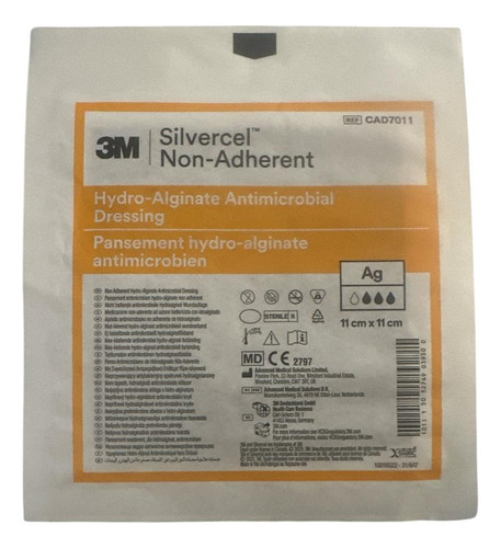 Apósito Silvercel Hidroalginato Antimicrobiano 11x11 Unidad