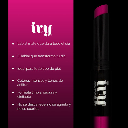 Labial Longwear Matte Lipstick Ivy Perfect Party