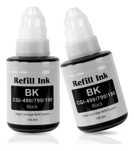 Tinta Para 135ml Canon Gi 190 490 790 890 990 G1800 2800 Neg