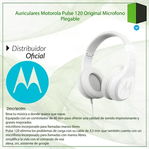 Auricular Motorola Pulse 120 Original Mic Plegable Premium