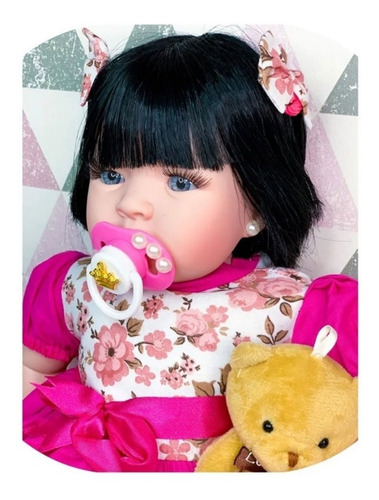 Bebê Real Reborn Realista 53cm Princesa Boneca Acessórios