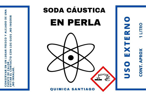 Sada Cáustica Perla Saco 25 Kilos , Química Santiago 