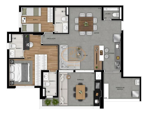 Apartamento Com 3 Dormitório(s) Localizado(a) No Bairro Tatuapé Em São Paulo / São Paulo - 7089:912736