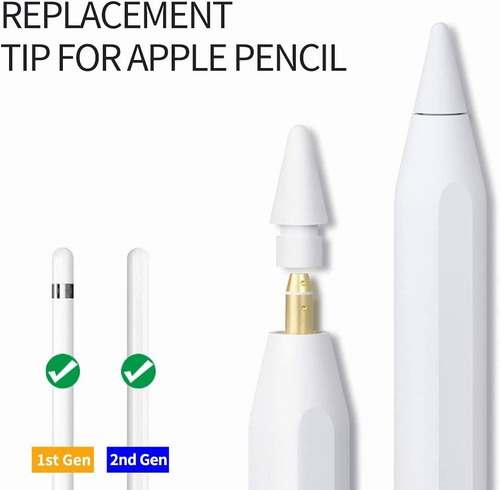 Imagen 2 de 8 de Punta Repuesto Para Apple Pencil 4 Pcs Unidades