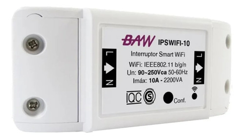 Interruptor Wifi Smart Inteligente Baw 10a Domotica