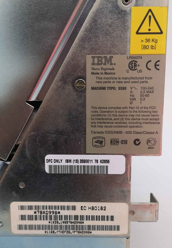 Unidade De Fita Ibm Totalstorage Enterprise 3590 Modelo E