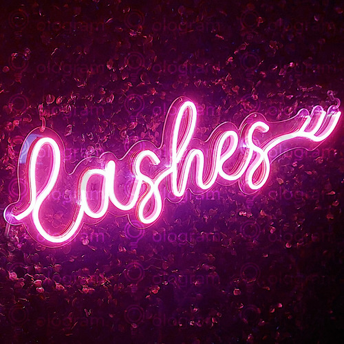 Cartel Neón Led (lashes, Pestañas)