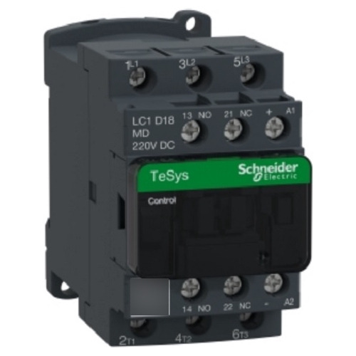 Contactor De 18a 3 Polos Bobina 220vdc Schneider Lc1d18md