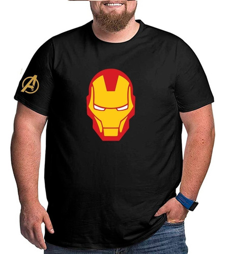 Polera Ironman Insignia Manga Tallas Grandes 2xl 3xl 4xl