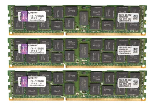 Kit 24gb Kingston Kth-pl313k3/24g Ddr3 Server 3x8gb Hp G6 G7