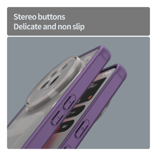 Funda Para Nothing Phone 3a Pro Celulares Carcasas + Mica Cristal Violeta Nothing Phone 3a Pro
