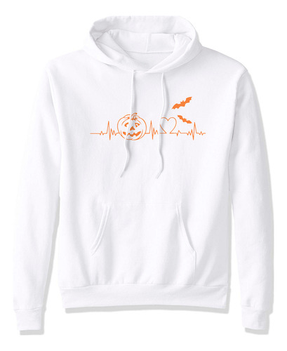 Sudadera Hallowen Linea De Vida Disfraz Calabaza Murcielagos