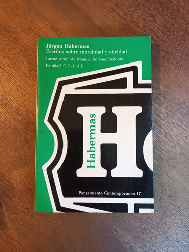 Escritos Sobre Moralidad Y Eticidad De Jürgen Habermas