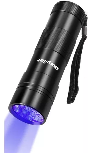 Morpilot Luz LED ultravioleta de 12 focos para detectar manchas y orina, la  mejor linterna UV para encontrar manchas en tapetes o detectar orina de