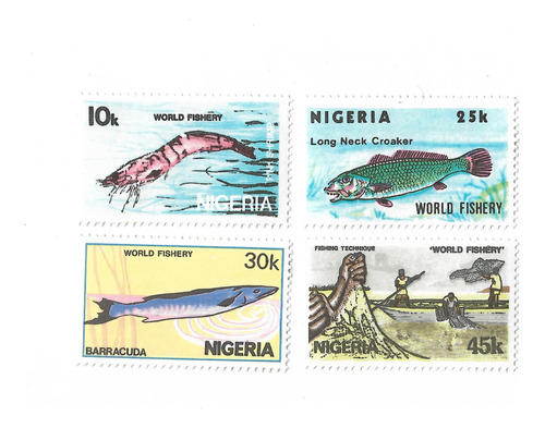  Nigeria Ex C. Inglesa Pesca Mundial Serie Mint Comp 429/32 