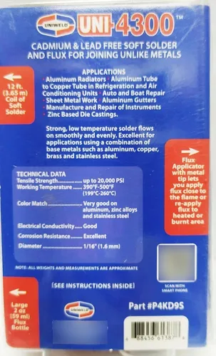 Soldadura De Aluminio Uni 4300 1 16 Kit Uniweld P4kd9s MercadoLibre