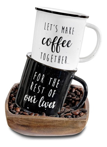 Lets Make Coffee Together Juego De Tazas Para Pareja De 11 O