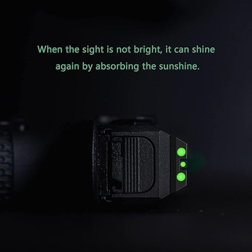 Mira Luminosa Para Glock G19, Fija, 20 Mm, Aluminio