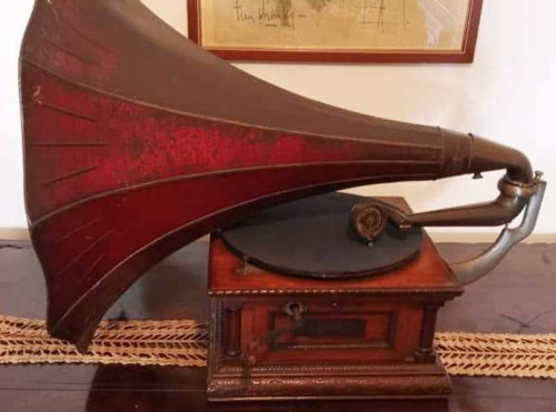 Gramophone Francaise Brevete Sgdg Paris Antiguo De Colección