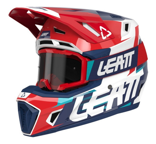 Kit Casco Y Goggle - Moto 7.5 V22 Royal T-xl 61-62 Cm Color Rojo Diseño Deportivo Tamaño Del Casco Xl