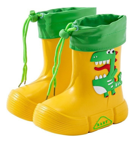 Lindas Botas De Lluvia Impermeables Con Cordón Para Niños