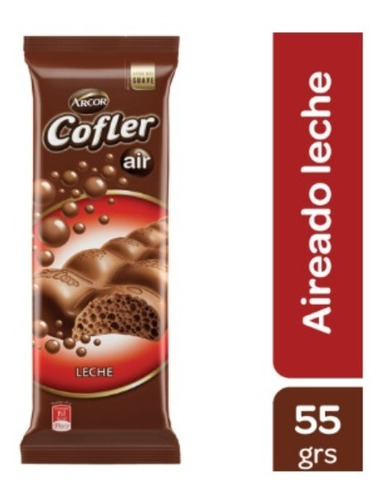 Chocolate Cofler Aireado Leche X55 Grm*golosinas Del Sur*