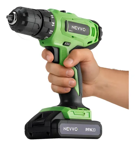 Parafusadeira Furadeira 20v 1400rpm Bivolt Sem Fio Nevvo