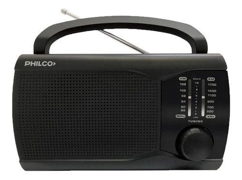 Philco Prm60 Radio Dual Am-fm Pilas Electrica Color Negro