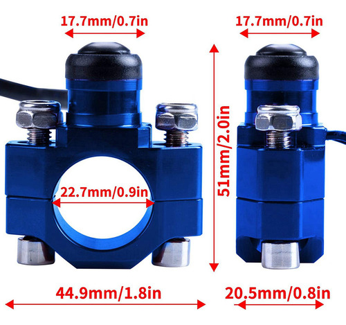 Botón Universal Queenly-2x Stop Start Kill Switch Wi