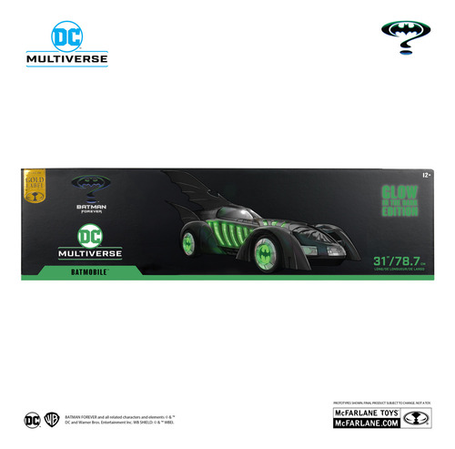 Vehículo Batimóvil Dc Multiverse (Batman Forever) etiqueta dorada McFarlane Toys