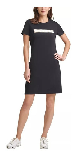 Donna Karan Polera Vestido Deportivo Negro