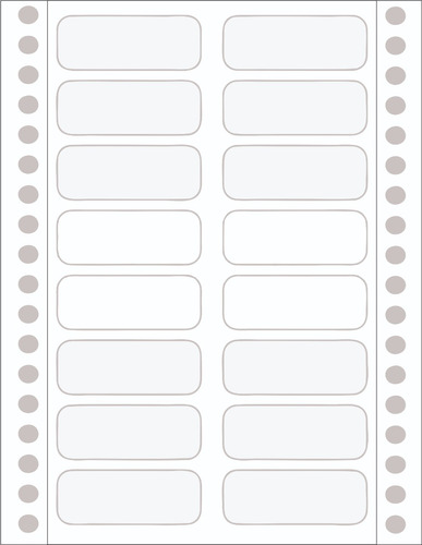 Etiquetas En  Formulario Continuo  88x35 Mm 2 Bandas X8000 E