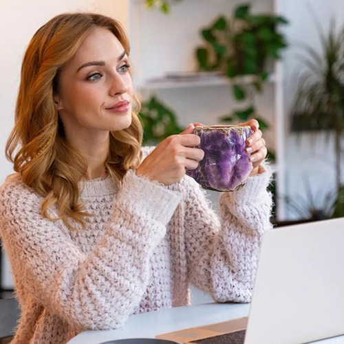 Wh Taza Té Creative Mineral Crystal Taza Café Cristal