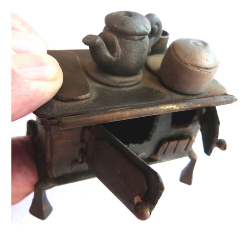 Monijor62-antiguo Coleccion Miniatura Cocina Estufa Hierro (Usado)