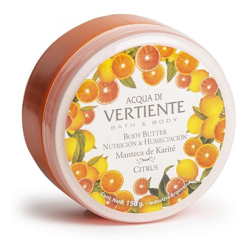 Body Butter Vertiente Manteca De Karité Citrus X 150g